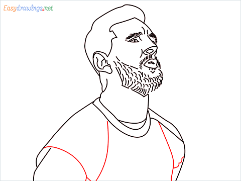 how to draw Lionel Messi step (13)