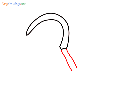how to draw a Sickle step (4)