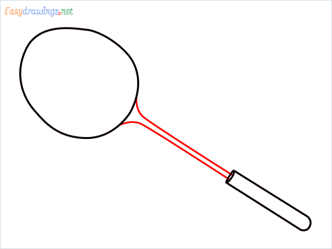 how to draw a badminton racket step (4)
