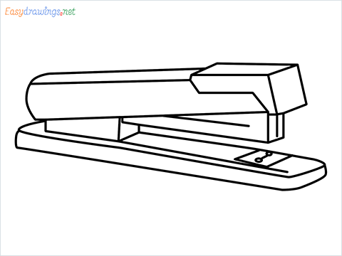 how to draw a stapler step by step for beginners