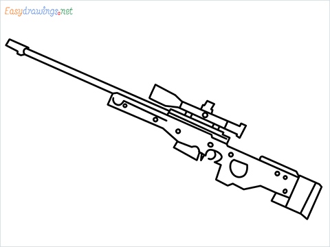 How to draw AWM step by step for beginners
