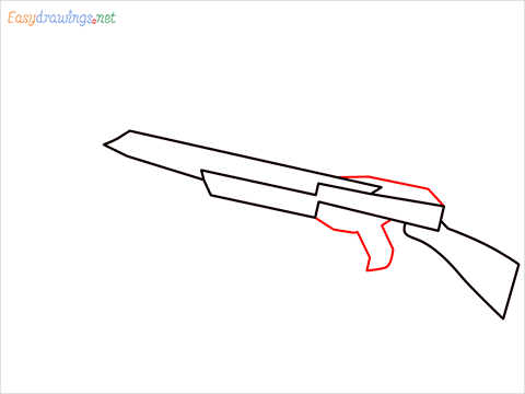 How to draw CROSSBOW step (3)