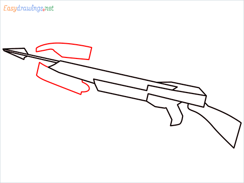 How to draw CROSSBOW step (5)