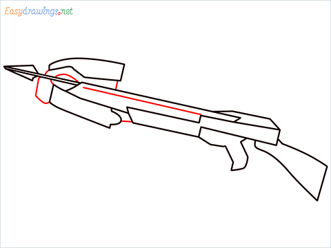 How to draw CROSSBOW step (6)