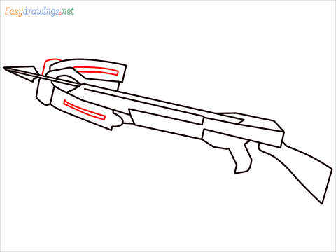 How to draw CROSSBOW step (7)