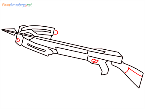 How to draw CROSSBOW step (8)