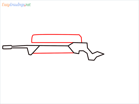 How to draw FAMAS Gun step (3)