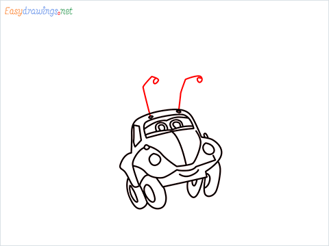 How to draw Flik car from disney cars step (11)