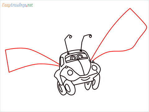 How to draw Flik car from disney cars step (12)