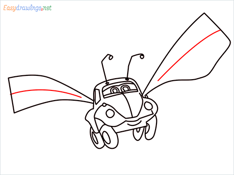 How to draw Flik car from disney cars step (13)