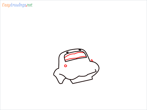 How to draw Flik car from disney cars step (5)