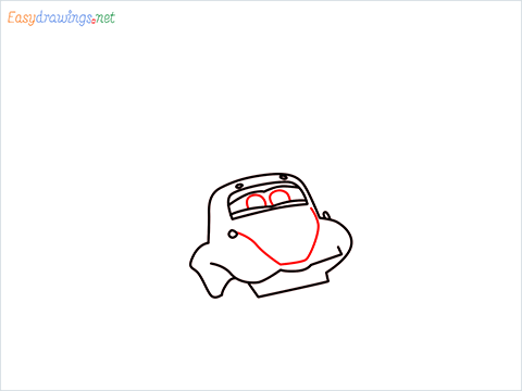 How to draw Flik car from disney cars step (6)