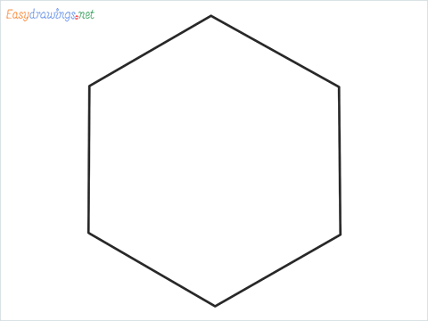 How to draw Hexagon shape step by step for beginners