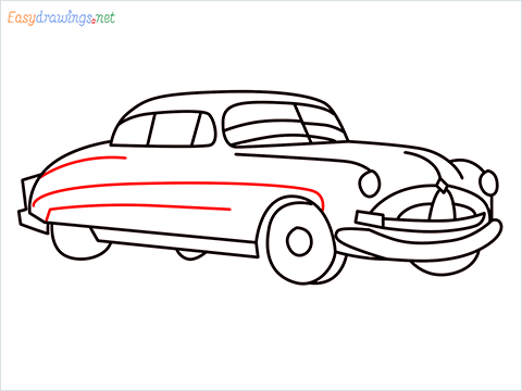 How to draw Hudson Hornet step (12)