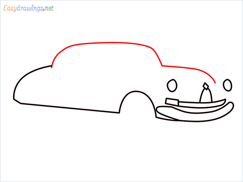 How to draw Hudson Hornet step (5)