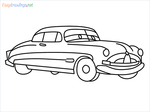 How to draw Hudson Hornet step by step for beginners