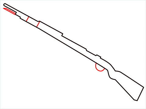 How to draw KAR98K sniper step (3)