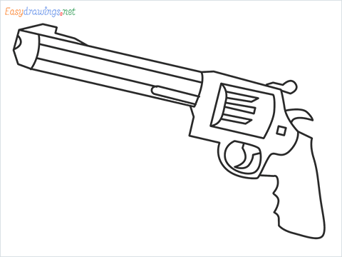 How to draw M500 Gunn step by step for beginners