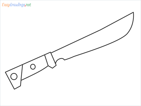 How to draw MACHETE step by step for beginners