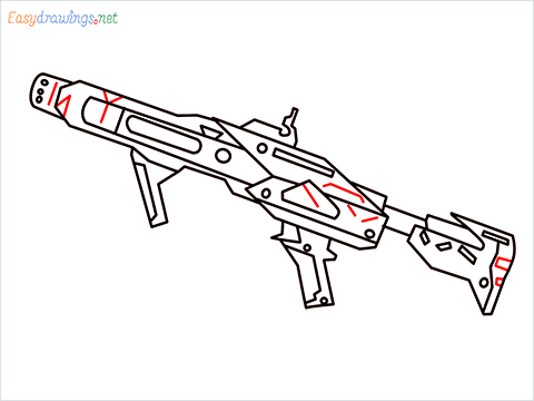 How to draw RGS50 Gun step (10)