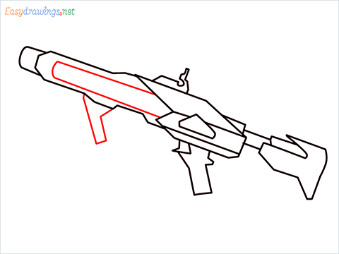 How to draw RGS50 Gun step (7)