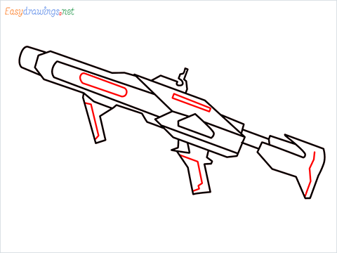 How to draw RGS50 Gun step (8)