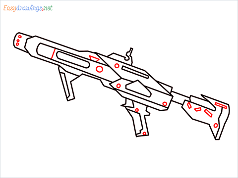 How to draw RGS50 Gun step (9)