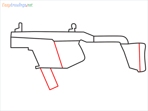 How to draw VECTOR Gun step (5)
