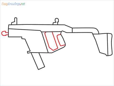How to draw VECTOR Gun step (6)