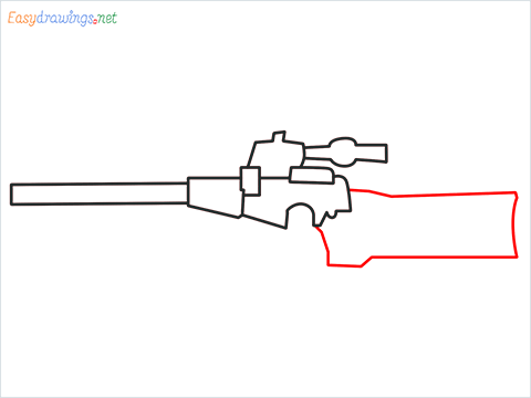 How to draw VSS sniper step (4)