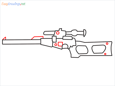 How to draw VSS sniper step (6)