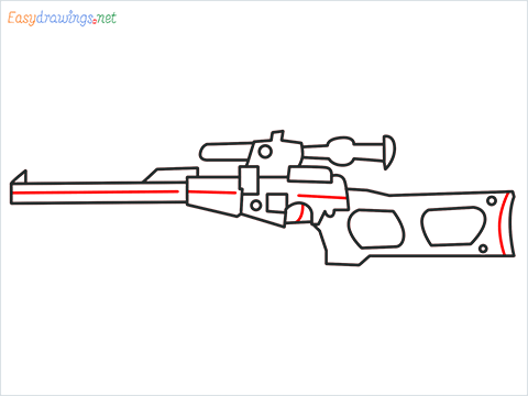 How to draw VSS sniper step (7)