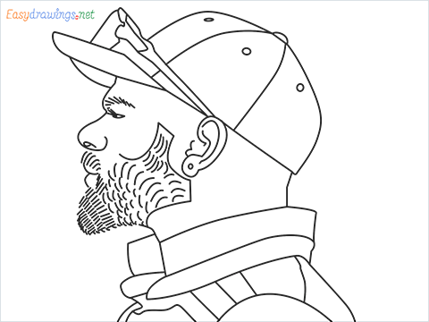 How to draw Virat Kohli step by step for beginners