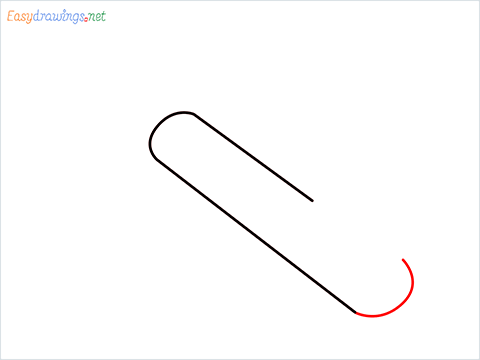 How to draw a Paper clip step (3)