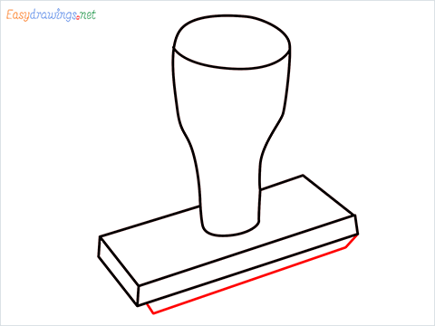How to draw a Rubber stamp step (6)