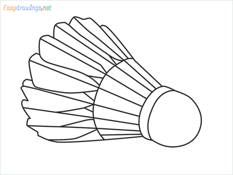 How to draw a Shuttlecock step by step for beginners