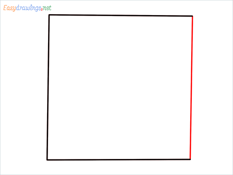How to draw a Square shape step (4)