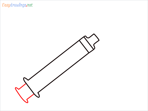 How to draw a Syringe step (4)