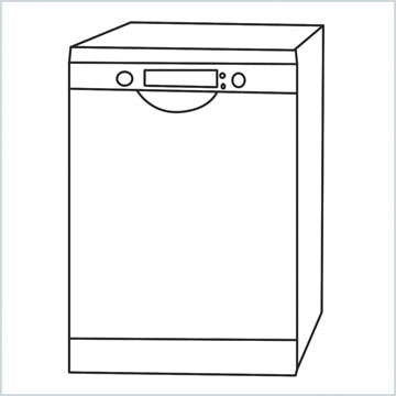 How To Draw A Dishwasher Step by Step - [6 Easy Phase]