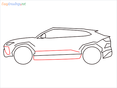How to draw Lamborghini Urus step (7)