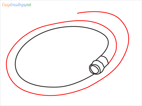 How to draw a Garden hose step (5)