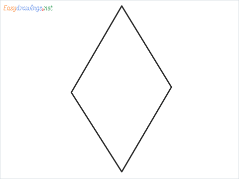 How to draw a Rhombus shape step by step for beginners