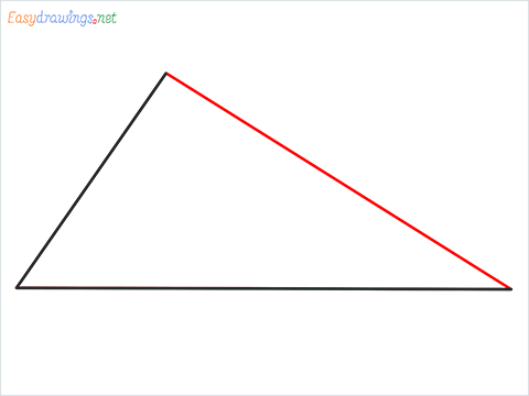 How to draw a Scalene triangle shape step (3)