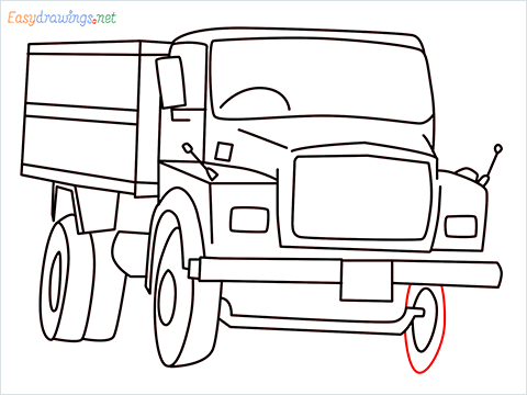 How to draw a Tipper lorry step (13)