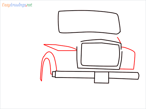 How to draw a Tipper lorry step (4)