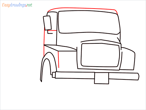 How to draw a Tipper lorry step (6)