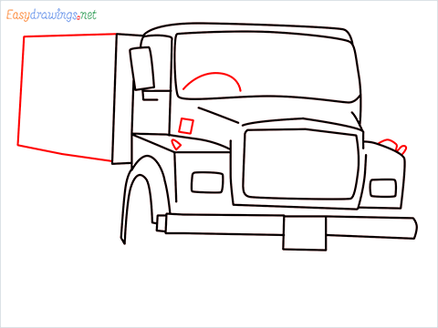 How to draw a Tipper lorry step (8)