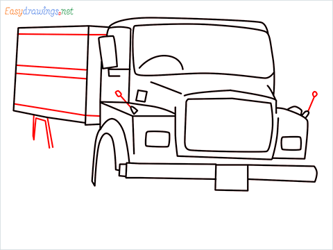 How to draw a Tipper lorry step (9)