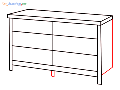 How to draw a Dresser step (6)
