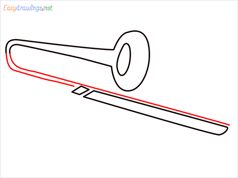 How to draw a Trombone step (5)